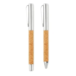 Gift Campaign Penna a sfera e Roller in metallo e sughero con astuccio Corticem></noscript> Penne Ecologiche
