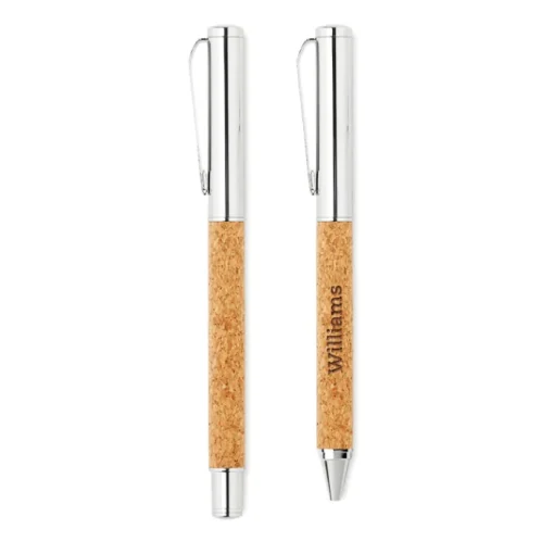 Gift Campaign Penna a sfera e Roller in metallo e sughero con astuccio Corticem> Penne Ecologiche