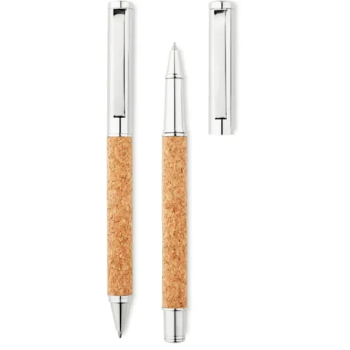 Gift Campaign Penna a sfera e Roller in metallo e sughero con astuccio Corticem> Penne Ecologiche