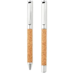 Gift Campaign Penna a sfera e Roller in metallo e sughero con astuccio Corticem></noscript> Penne Ecologiche