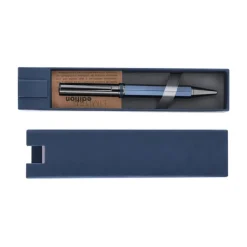 Gift Campaign Penna a sfera in acciaio inox dal design esagonale con inchiostro blu> Penne In Metallo