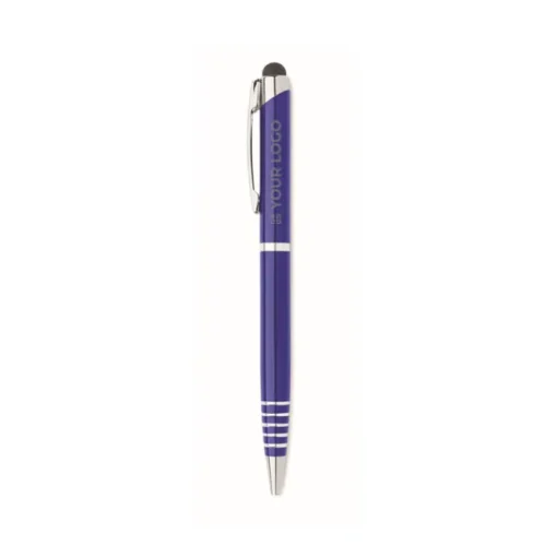 Gift Campaign Penna a sfera in alluminio riciclato con gommino touch e inchiostro blu> Penne Ecologiche|Penne In Metallo