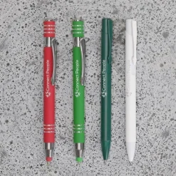 Gift Campaign Penna a sfera in alluminio con meccanismo a pulsante e inchiostro blu> Penne In Metallo
