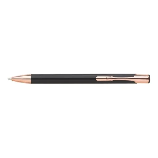 Gift Campaign Penna a sfera in alluminio con clip e punta in oro rosa inchiostro blu> Penne In Metallo
