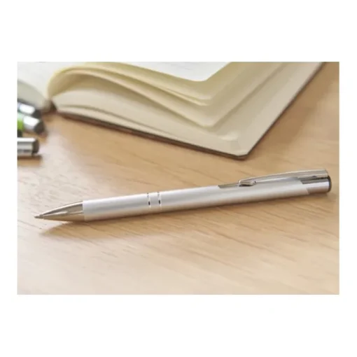 Gift Campaign Penna a sfera in alluminio con clip e punta in oro rosa inchiostro blu> Penne In Metallo