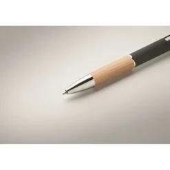 Gift Campaign Penna a sfera in alluminio impugnatura in bambù ed inchiostro blu></noscript> Penne In Metallo