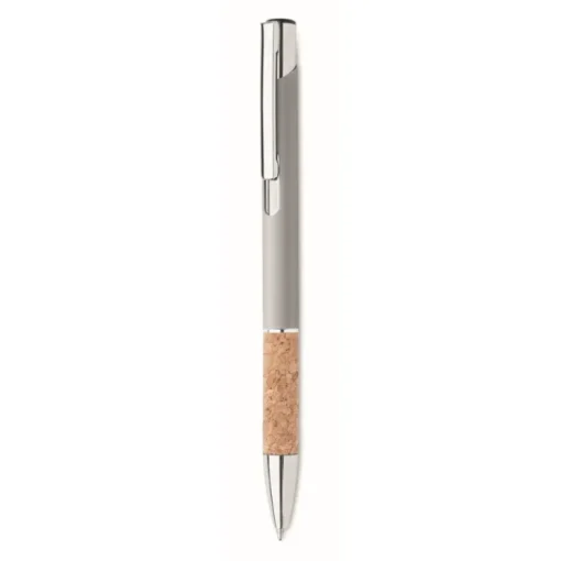 Gift Campaign Penna a sfera in alluminio impugnatura in sughero inchiostro blu> Penne In Metallo
