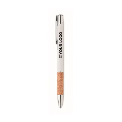 Gift Campaign Penna a sfera in alluminio impugnatura in sughero inchiostro blu> Penne In Metallo