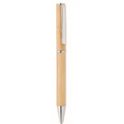 Gift Campaign Penna a sfera in bambù con dettagli in metallo inchiostro blu Naira> Penne Ecologiche