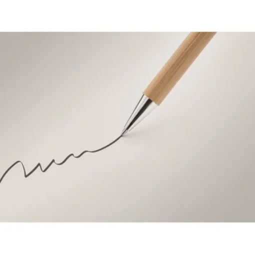Gift Campaign Penna a sfera in bambù con dettagli in metallo inchiostro blu Naira> Penne Ecologiche
