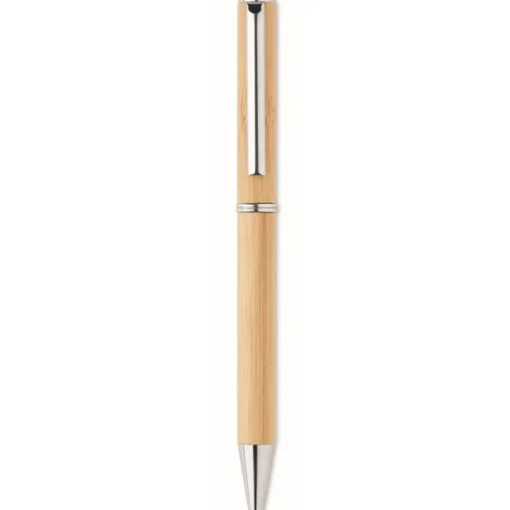 Gift Campaign Penna a sfera in bambù con dettagli in metallo inchiostro blu Naira> Penne Ecologiche