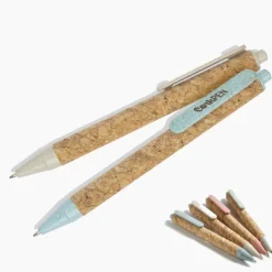Gift Campaign Penna a sfera in fibra di grano e sughero con inchiostro nero> Penne Ecologiche