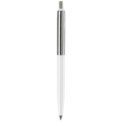 Gift Campaign Penna a sfera in metallo bicolore con pulsante e inchiostro blu> Penne In Metallo