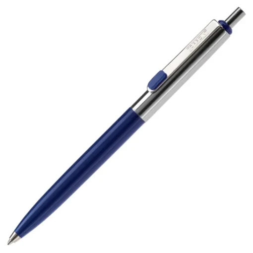 Gift Campaign Penna a sfera in metallo bicolore con pulsante e inchiostro blu> Penne In Metallo