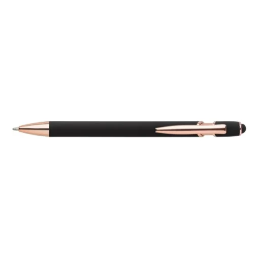 Gift Campaign Penna a sfera touch con logo, clip e punta in oro rosa inchiostro blu> Penne In Metallo