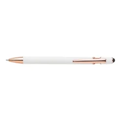 Gift Campaign Penna a sfera touch con logo, clip e punta in oro rosa inchiostro blu></noscript> Penne In Metallo