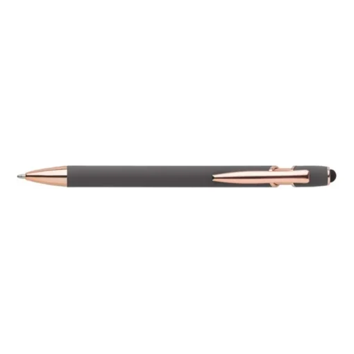 Gift Campaign Penna a sfera touch con logo, clip e punta in oro rosa inchiostro blu> Penne In Metallo