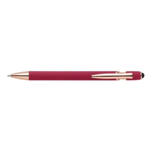 Gift Campaign Penna a sfera touch con logo, clip e punta in oro rosa inchiostro blu> Penne In Metallo