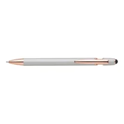 Gift Campaign Penna a sfera touch con logo, clip e punta in oro rosa inchiostro blu></noscript> Penne In Metallo