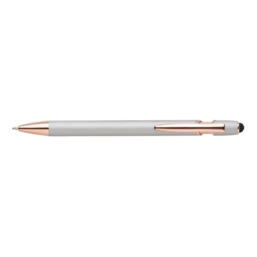 Gift Campaign Penna a sfera touch con logo, clip e punta in oro rosa inchiostro blu> Penne In Metallo