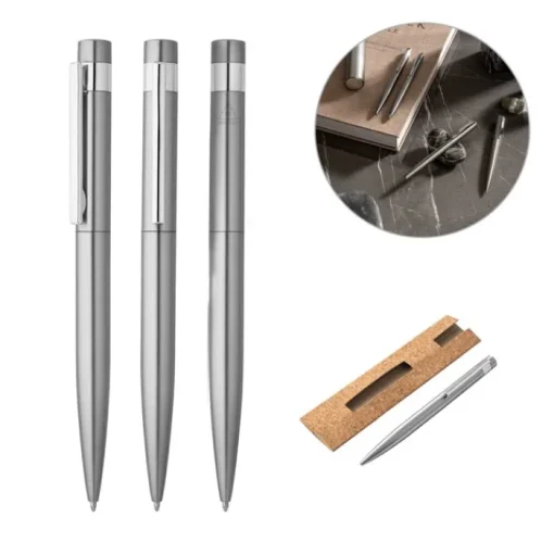 Gift Campaign Penna a sfera twist in acciaio inox riciclato e inchiostro blu> Penne Ecologiche|Penne In Metallo