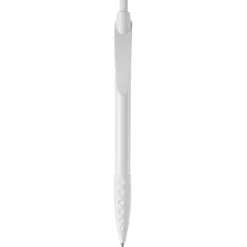 Gift Campaign Penna bianca con clip e impugnatura in gomma colorati e inchiostro blu> Penne Di Plastica