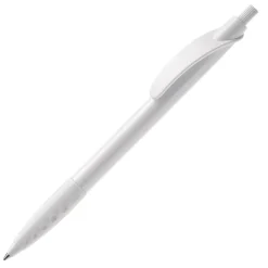 Gift Campaign Penna bianca con clip e impugnatura in gomma colorati e inchiostro blu></noscript> Penne Di Plastica