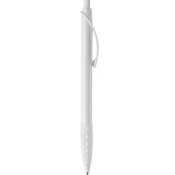 Gift Campaign Penna bianca con clip e impugnatura in gomma colorati e inchiostro blu></noscript> Penne Di Plastica