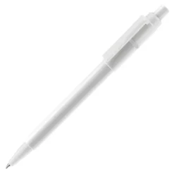 Gift Campaign Penna bianca con clip e punta colorati e inchiostro blu ricaricabile> Penne Di Plastica