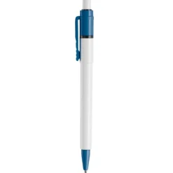 Gift Campaign Penna bianca con clip e punta colorati e inchiostro blu ricaricabile></noscript> Penne Di Plastica