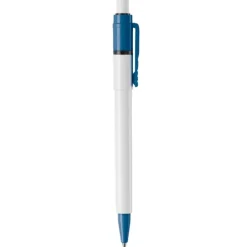 Gift Campaign Penna bianca con clip e punta colorati e inchiostro blu ricaricabile></noscript> Penne Di Plastica