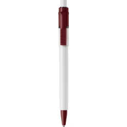 Gift Campaign Penna bianca con clip e punta colorati e inchiostro blu ricaricabile></noscript> Penne Di Plastica