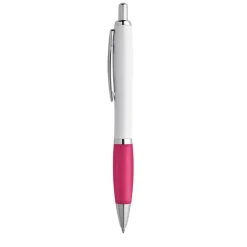 Gift Campaign Penna bianca con gomma antiscivolo colorata inchiostro blu ColorBlanc> Penne Di Plastica