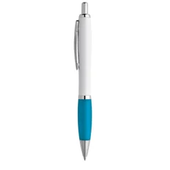 Gift Campaign Penna bianca con gomma antiscivolo colorata inchiostro blu ColorBlanc></noscript> Penne Di Plastica