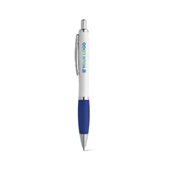 Gift Campaign Penna bianca con gomma antiscivolo colorata inchiostro blu ColorBlanc></noscript> Penne Di Plastica