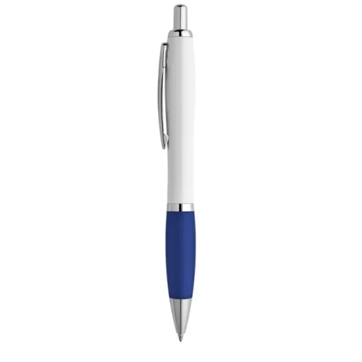 Gift Campaign Penna bianca con gomma antiscivolo colorata inchiostro blu ColorBlanc> Penne Di Plastica