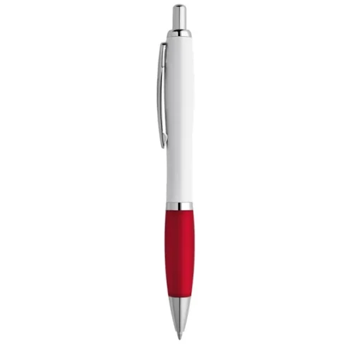 Gift Campaign Penna bianca con gomma antiscivolo colorata inchiostro blu ColorBlanc> Penne Di Plastica