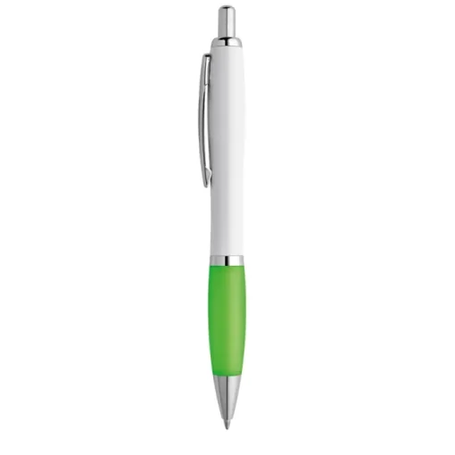 Gift Campaign Penna bianca con gomma antiscivolo colorata inchiostro blu ColorBlanc> Penne Di Plastica