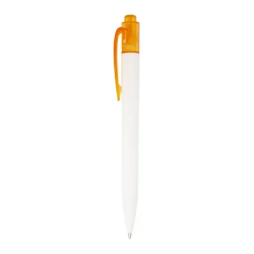 Gift Campaign Penna bianca e clip colorata in plastica riciclata e inchiostro nero> Gadget Ecologici|Penne Ecologiche