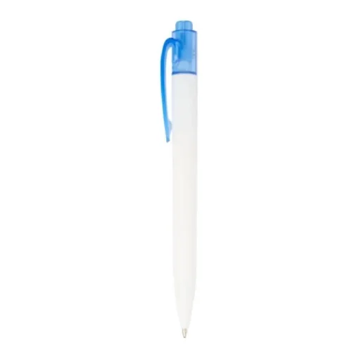 Gift Campaign Penna bianca e clip colorata in plastica riciclata e inchiostro nero> Gadget Ecologici|Penne Ecologiche