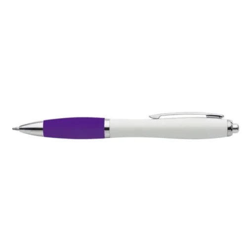 Gift Campaign Penna bianca ecologica impugnatura in colorata inchiostro blu> Penne Ecologiche|Penne Di Plastica