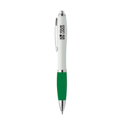 Gift Campaign Penna bianca ecologica impugnatura in colorata inchiostro blu> Penne Ecologiche|Penne Di Plastica