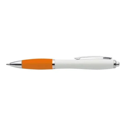 Gift Campaign Penna bianca ecologica impugnatura in colorata inchiostro blu> Penne Ecologiche|Penne Di Plastica