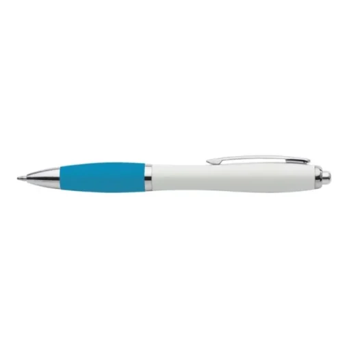 Gift Campaign Penna bianca ecologica impugnatura in colorata inchiostro blu> Penne Ecologiche|Penne Di Plastica