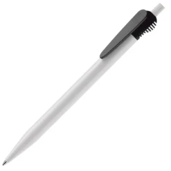 Gift Campaign Penna bianca in plastica con originale clip colorata e inchiostro blu> Penne Di Plastica