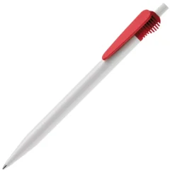Gift Campaign Penna bianca in plastica con originale clip colorata e inchiostro blu></noscript> Penne Di Plastica