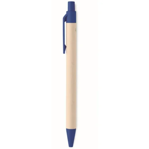 Gift Campaign Penna biodegradabile con clip e punta colorata inchiostro blu Eco Milky> Penne Ecologiche