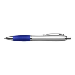 Gift Campaign Penna biro argentata con impugnatura in gomma colorata inchiostro blu></noscript> Penne Ecologiche|Penne Di Plastica