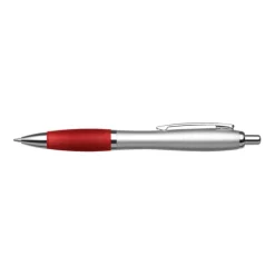 Gift Campaign Penna biro argentata con impugnatura in gomma colorata inchiostro blu></noscript> Penne Ecologiche|Penne Di Plastica