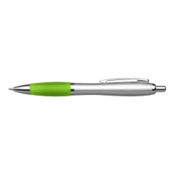 Gift Campaign Penna biro argentata con impugnatura in gomma colorata inchiostro blu></noscript> Penne Ecologiche|Penne Di Plastica